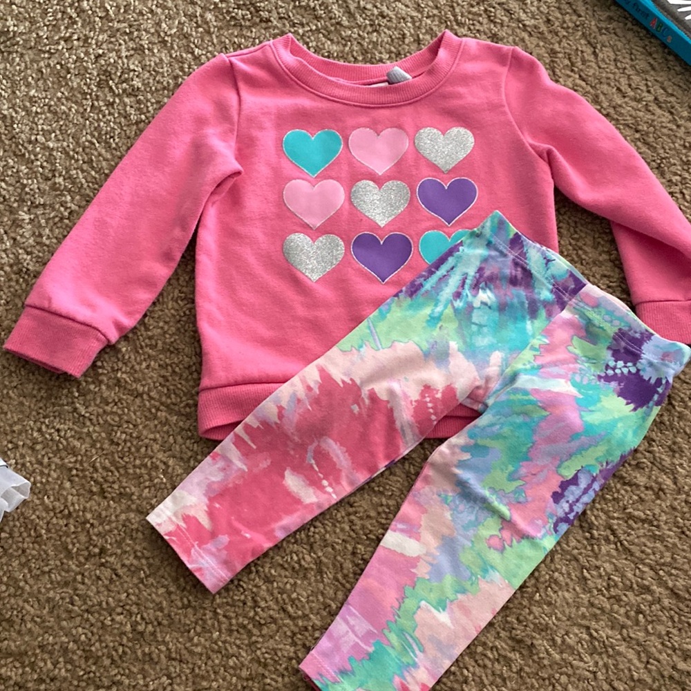 18-24 months, Children’ Place 2 piece set, sweater and leggings, worn 2x